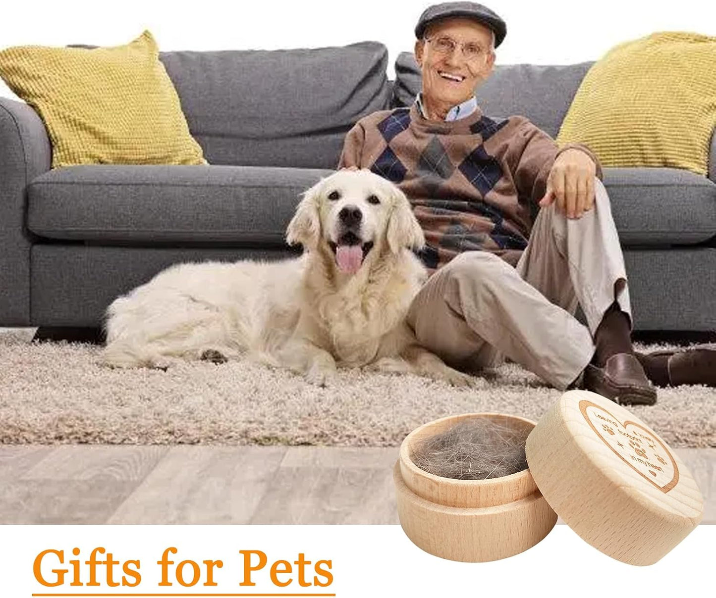 Wooden Pet Urns for Dogs,Pet Memorial Gifts Box,Cat Keepsake Box with Pet Paw Engraving,Memorial Hair Tooth Nails Ashes Container for Cat,Loss Sympathy Gifts for Pet Lovers (Rainbow)